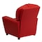 Flash Furniture Kids Recliner, 25" to 39" x 28", Upholstery Color: Red, Frame Material: Hardwood, Plastic BT-7950-KID-RED-GG - alternate 8